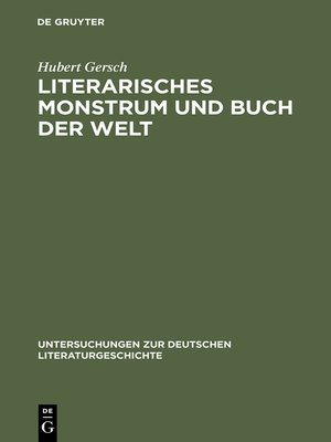 cover image of Literarisches Monstrum und Buch der Welt